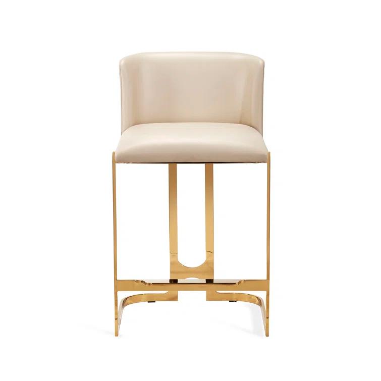 Banks Upholstered Counter Stool with Metal Frame
