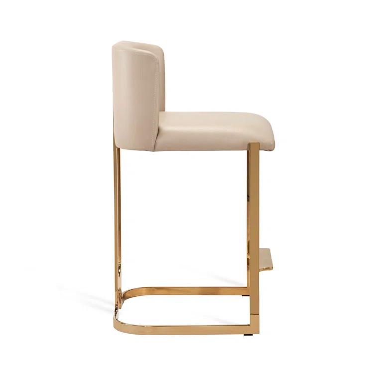 Banks Upholstered Counter Stool with Metal Frame