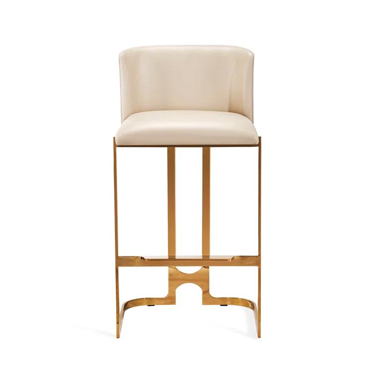 Banks Upholstered Counter Stool with Metal Frame