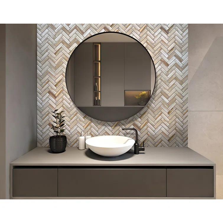1.2" x 3.9" Glass Mosaic Wall & Floor Tile