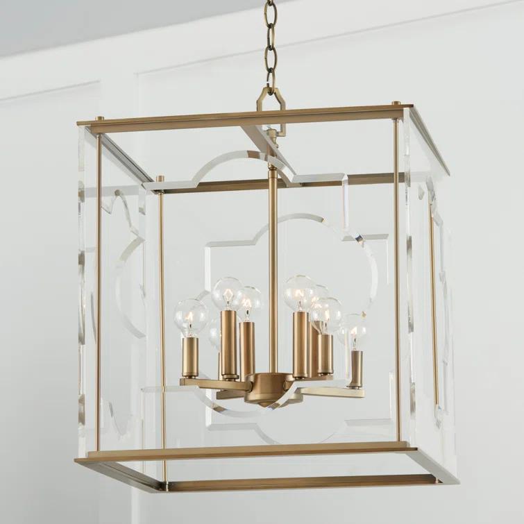 8 - Light Dimmable Square / Rectangle Chandelier