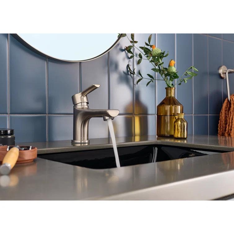 Single-Hole Single-handle Bathroom Faucet with Drain Assembly