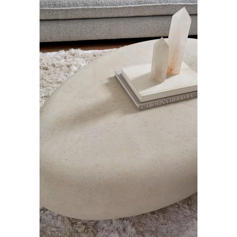 Phillips Collection Roman Stone River Stone Solid Coffee Table