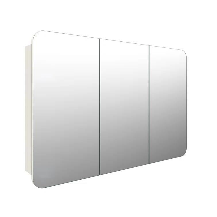 Glass Warehouse Three Door MDF Square Shape Medicine Cabinet