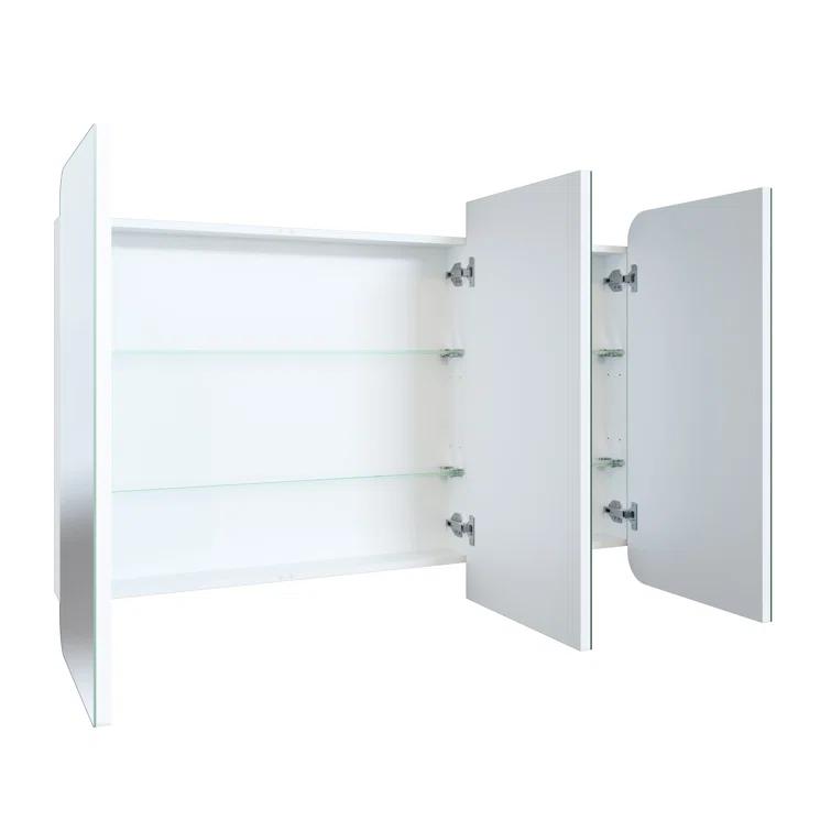 Glass Warehouse Three Door MDF Square Shape Medicine Cabinet