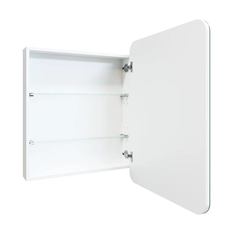 Glass Warehouse One Door MDF Square Shape Medicine Cabinet