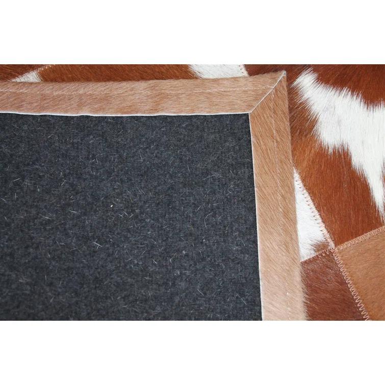 Madisons Inc Patchwork Handmade Cowhide Natural Brown Area Rug
