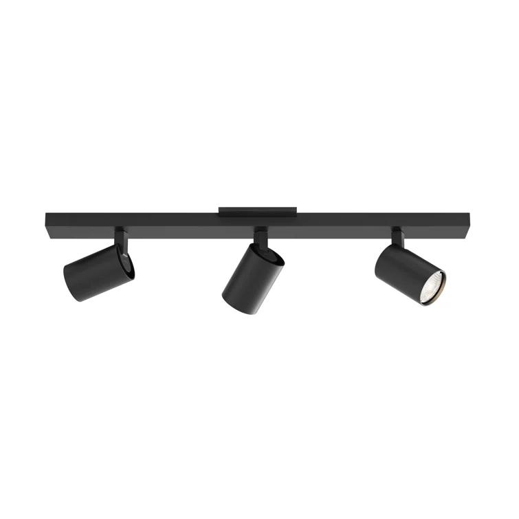 Matte Black Adjustable 3-Light LED Ceiling Spotlight