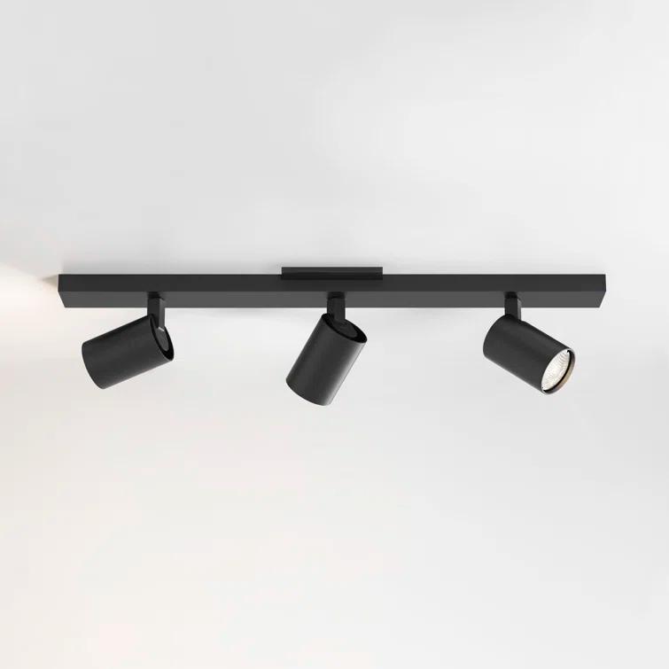Matte Black Adjustable 3-Light LED Ceiling Spotlight