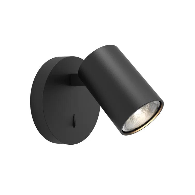Matt Black Bronze Cylinder Dimmable Wall Sconce