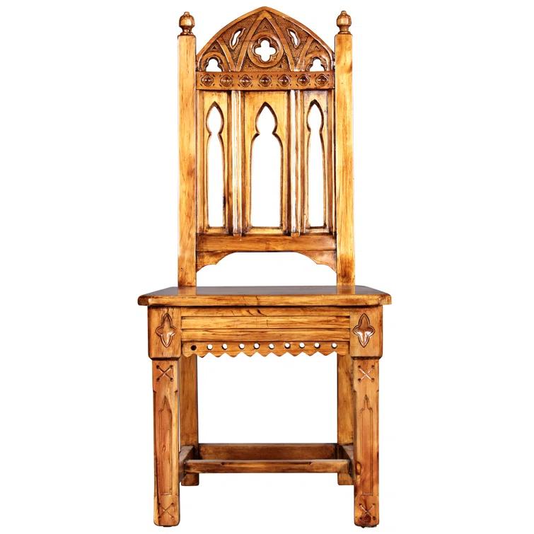 Fleur De Lis Living Sudbury Gothic Solid Wood Side Chair