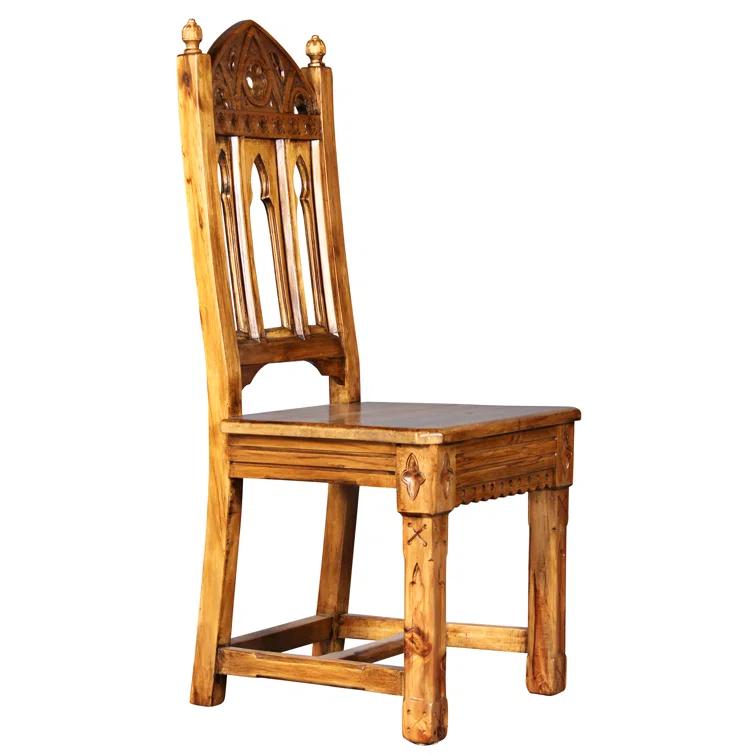 Fleur De Lis Living Sudbury Gothic Solid Wood Side Chair