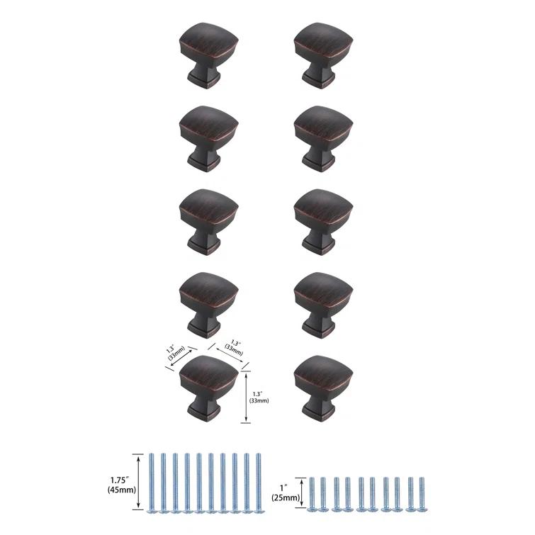 Crete 1.3" Length Square Knob