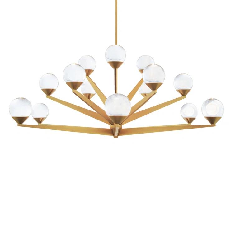 Double Bubble 15 - Light Dimmable LED Sputnik Sphere Chandelier
