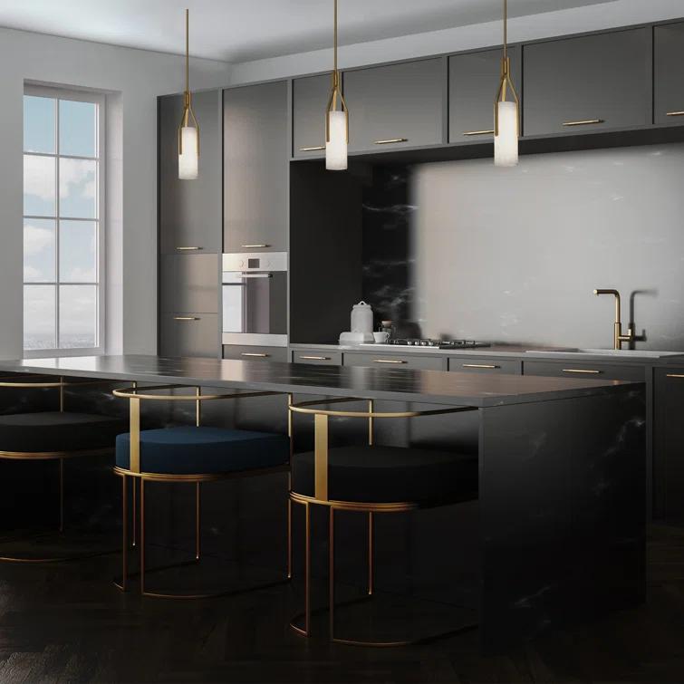 Modern Forms Firenze 1 - Light Dimmable Cylinder LED Pendant With Alabaster Shade