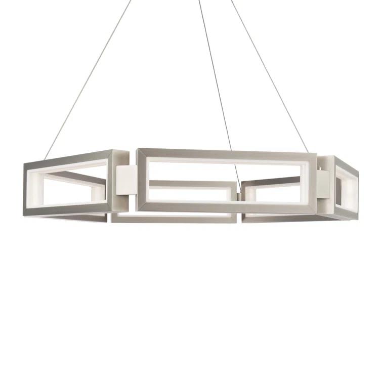 Modern Forms Mies 6 - Light Dimmable LED Geometric Chandelier