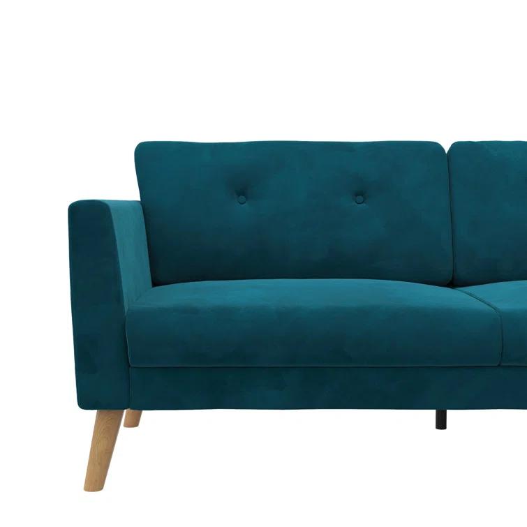Gloria 75.5'' Velvet Square Arm Sofa