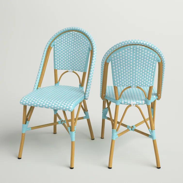 Casidy Polyethylene (PE) Wicker Wicker Outdoor Dining Side Chair