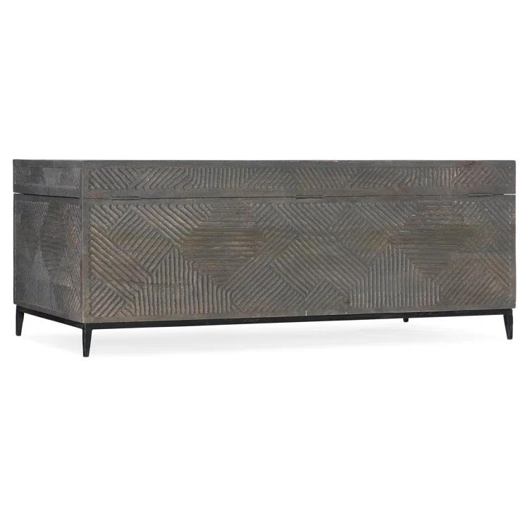 Hooker Furniture Chiseling Solid Wood Top Coffee Table