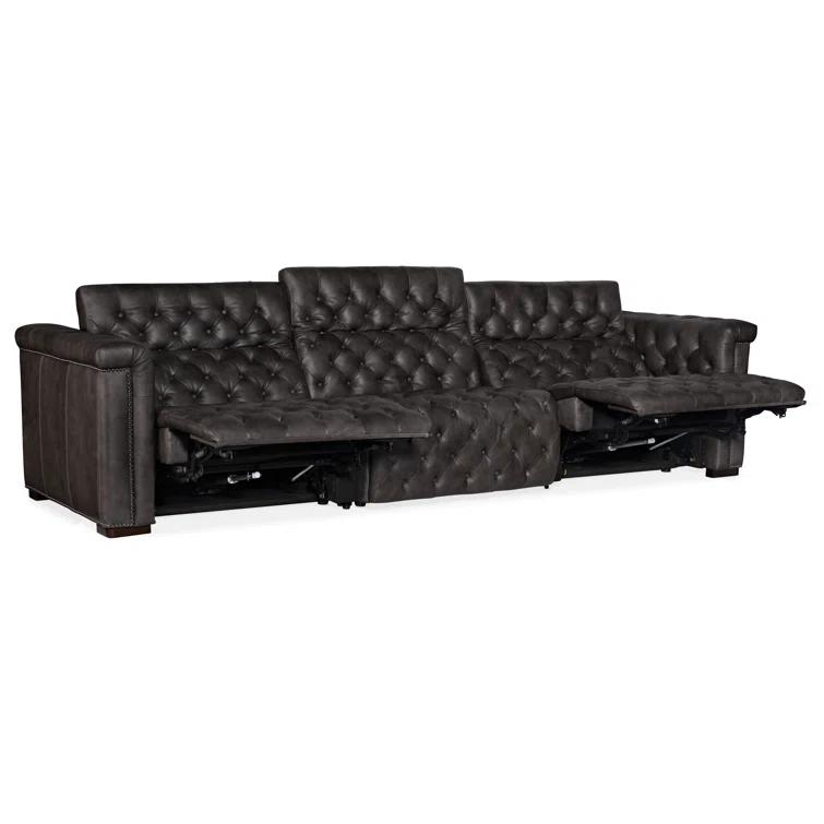 MS 124'' Leather Power Reclining Sofa