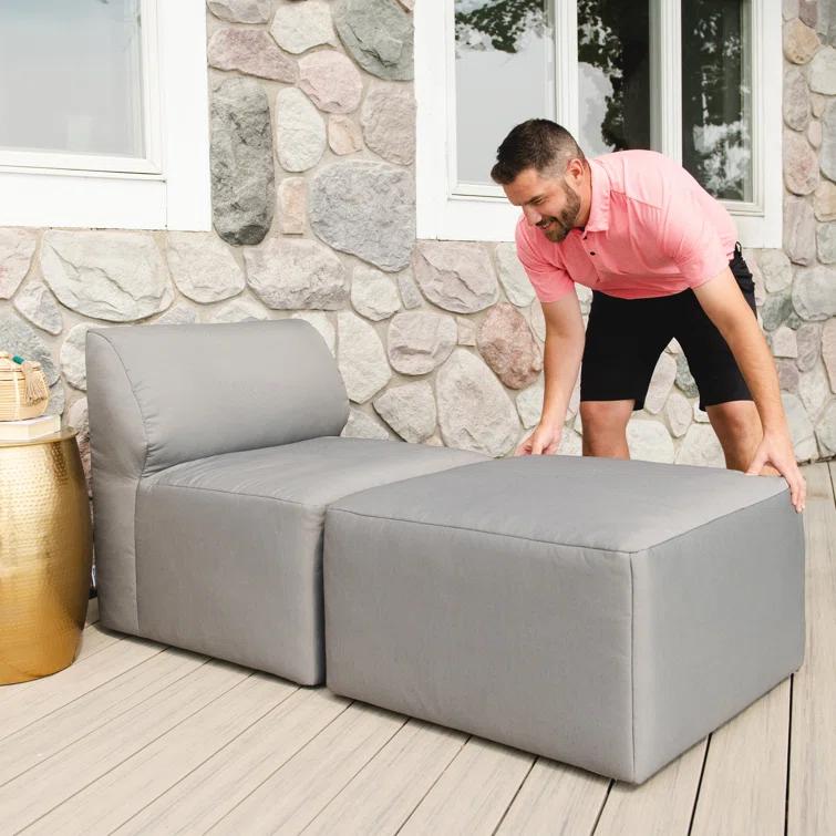 Big Joe Patio Outdoor Lounge Chair & Ottoman Set