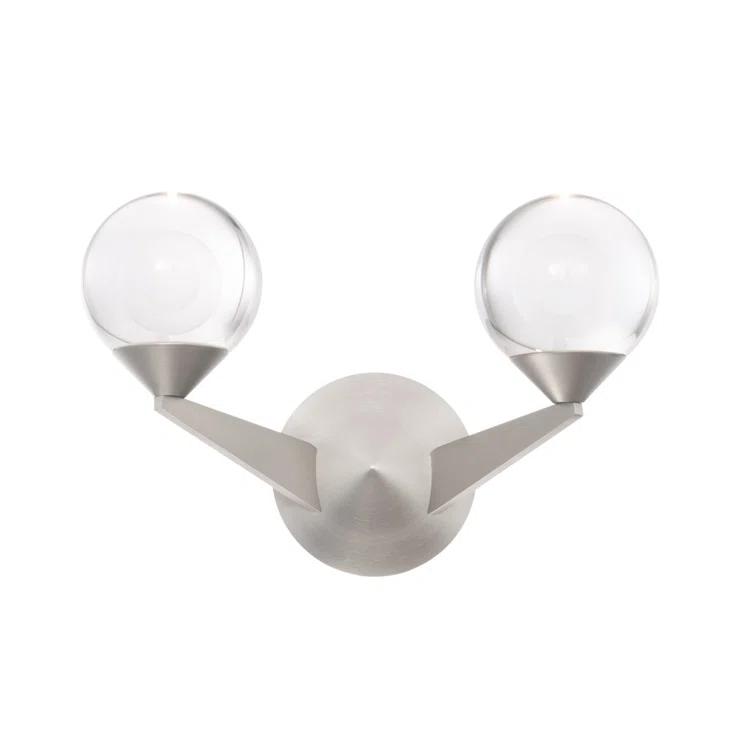 Double Bubble Aluminum LED Armed Sconce