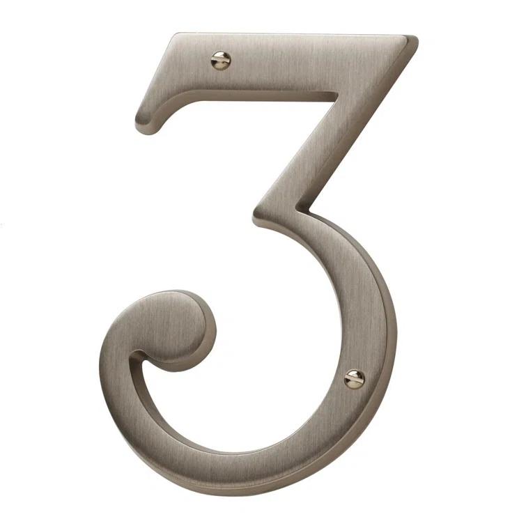 4.75" H Brass House Number