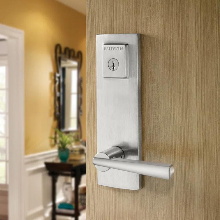 183SPExSPL SQR 15 SMT RCAL RCS CP Spyglass Entrance with Spyglass - Satin Nickel