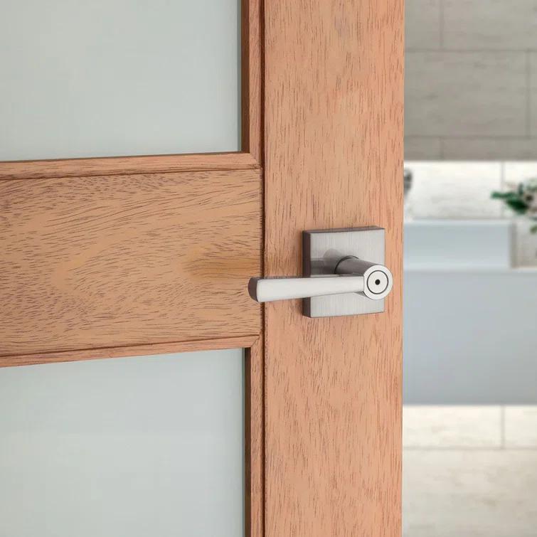 Baldwin Spyglass Bed/Bath Lever in SN