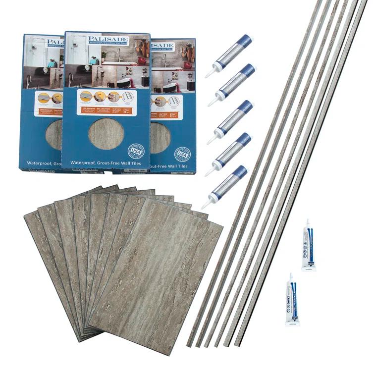Palisade 25.6 in. x 14.8 in. Tile Shower and Tub Surround Kit