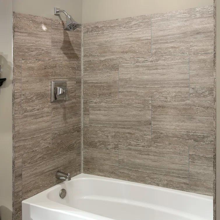 Palisade 25.6 in. x 14.8 in. Tile Shower and Tub Surround Kit