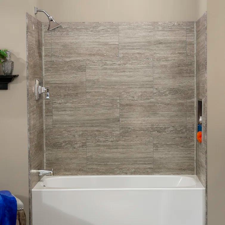 Palisade 25.6 in. x 14.8 in. Tile Shower and Tub Surround Kit