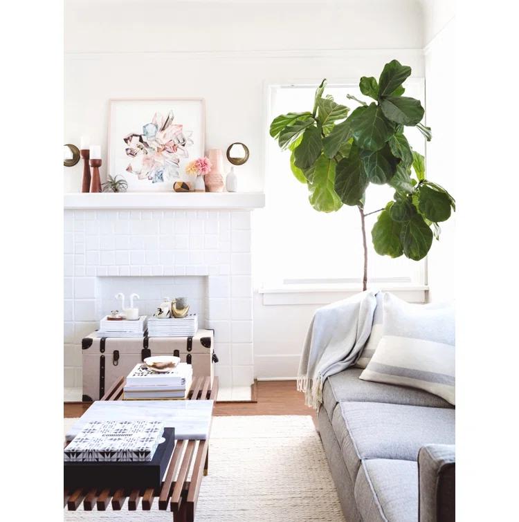 Purple Italian Herringbone Wool Throw Blanket