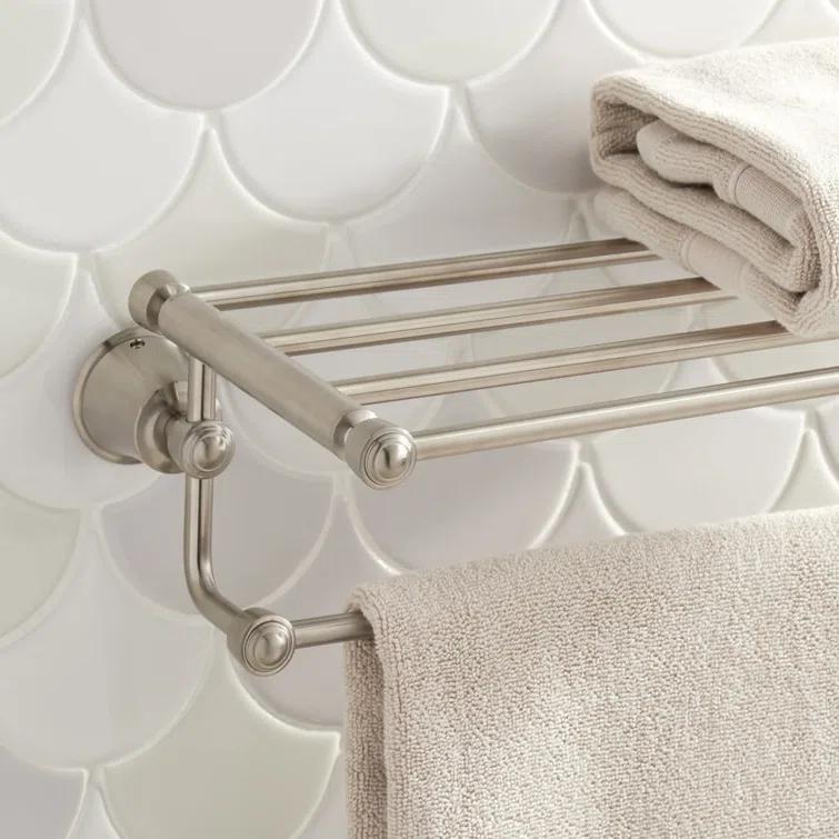 Cooper Collection Wall-Mount Towel Rack with Shelf