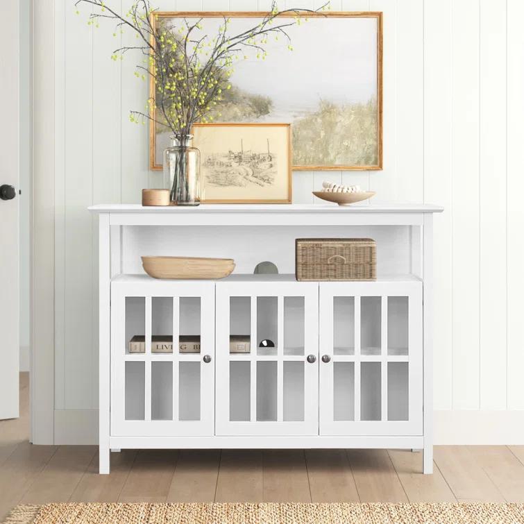 Bamard TV Stand with Storage Cabinets and Storage for TVs up to 55"