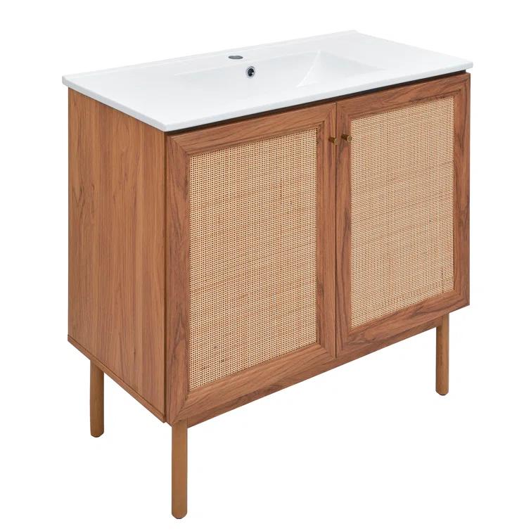 SM-BV663 Classe 36" Freestanding Bathroom Vanity in Golden Oak with Sink Top