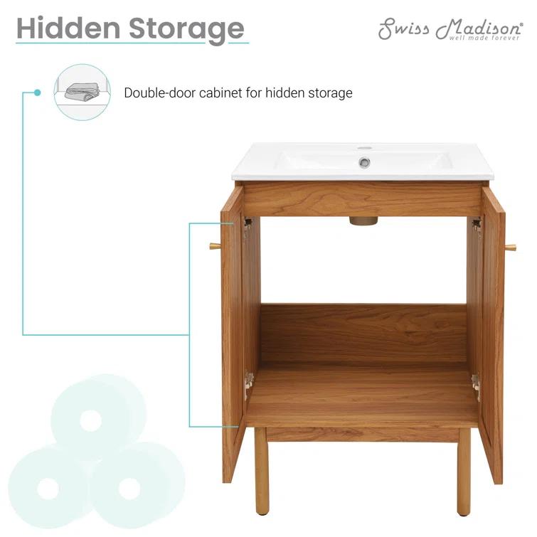 Classe 24" Freestanding Bathroom Vanity with Sink Top