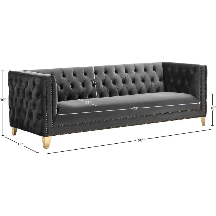 Sickels 90'' Velvet Sofa