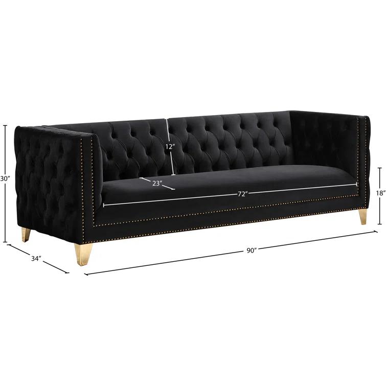 Sickels 90'' Velvet Sofa