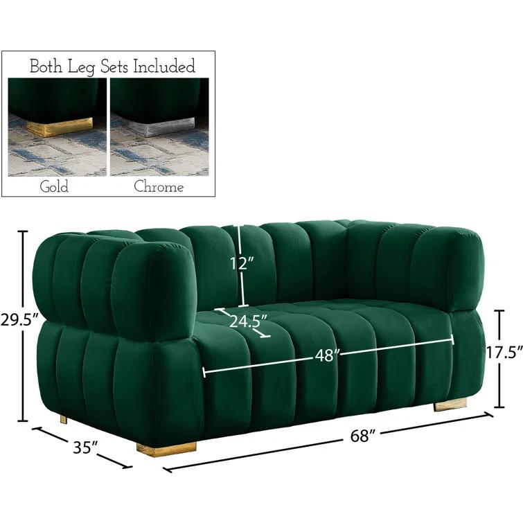 Tavarez 68'' Velvet Loveseat