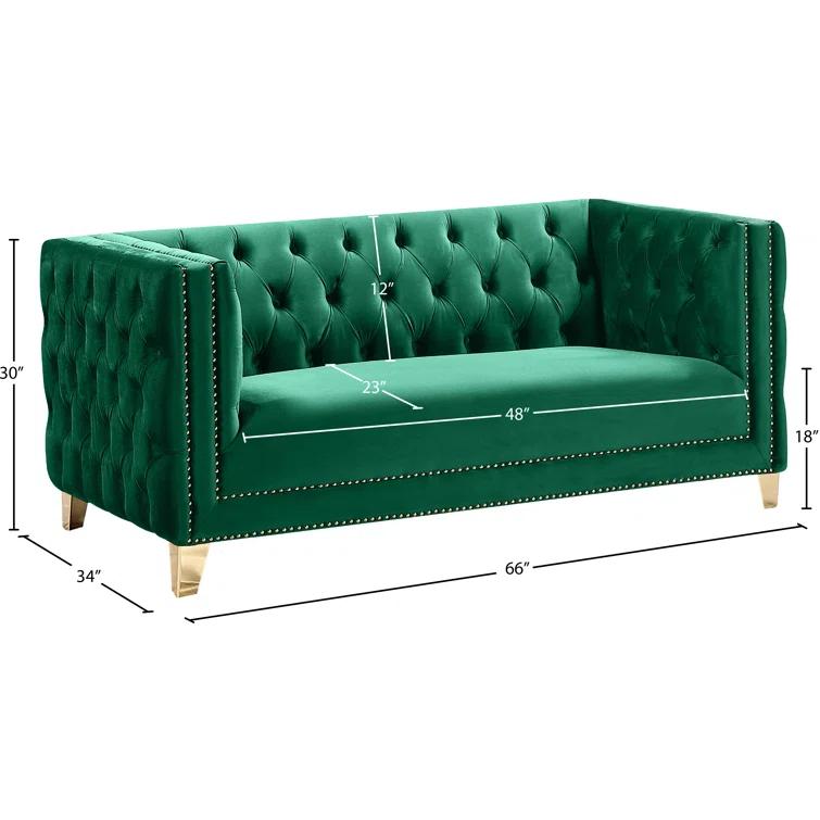 Sickels 66'' Velvet Loveseat
