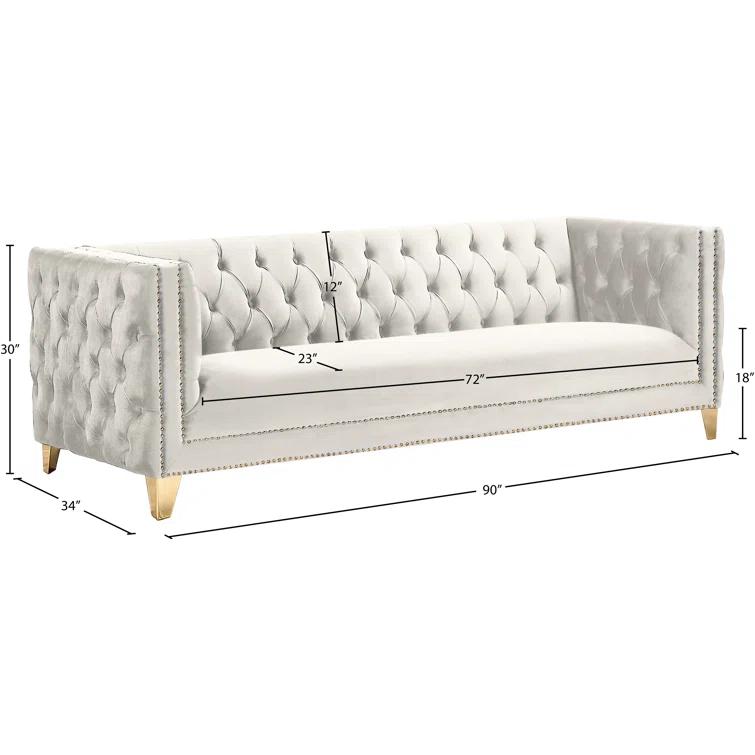 Sickels 90'' Velvet Sofa