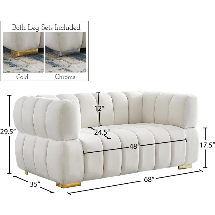 Tavarez 68'' Velvet Loveseat