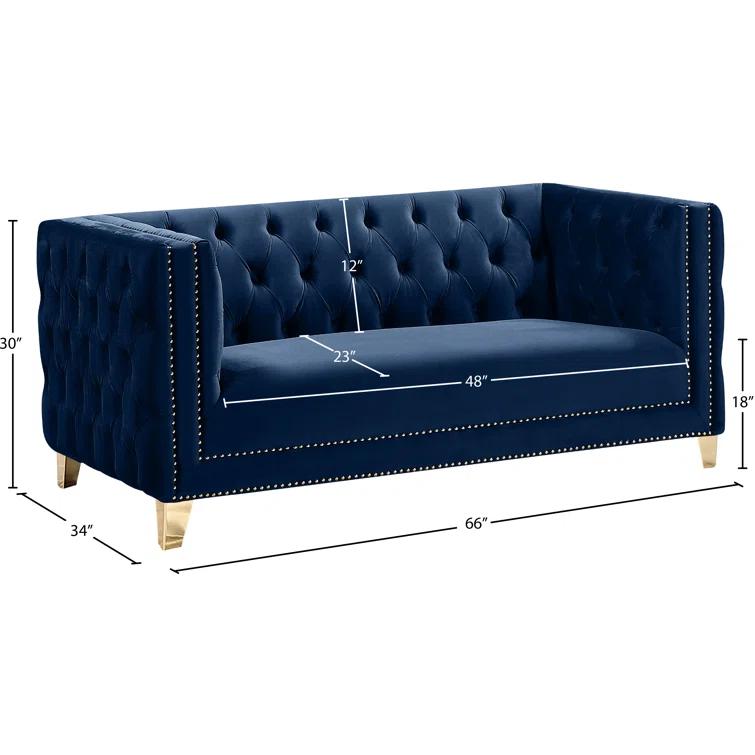 Sickels 66'' Velvet Loveseat