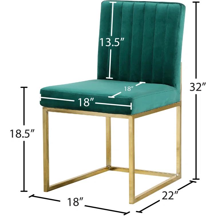 Amberdawn 18.5'' H Velvet Upholstered Side Chair