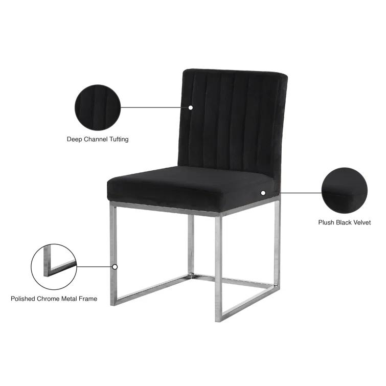 Amberdawn 18.5'' H Velvet Upholstered Side Chair