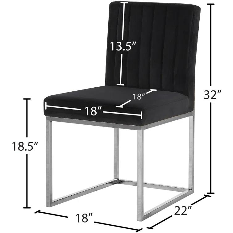 Amberdawn 18.5'' H Velvet Upholstered Side Chair