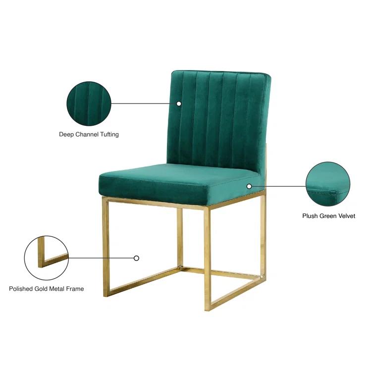 Amberdawn 18.5'' H Velvet Upholstered Side Chair