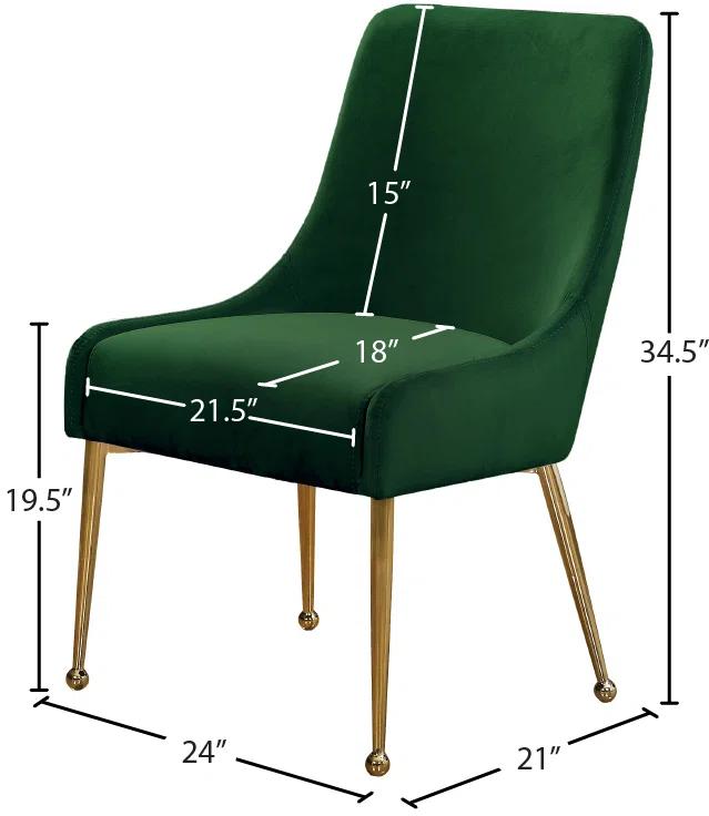 Rickyah 19.5'' H Velvet Upholstered Side Chair
