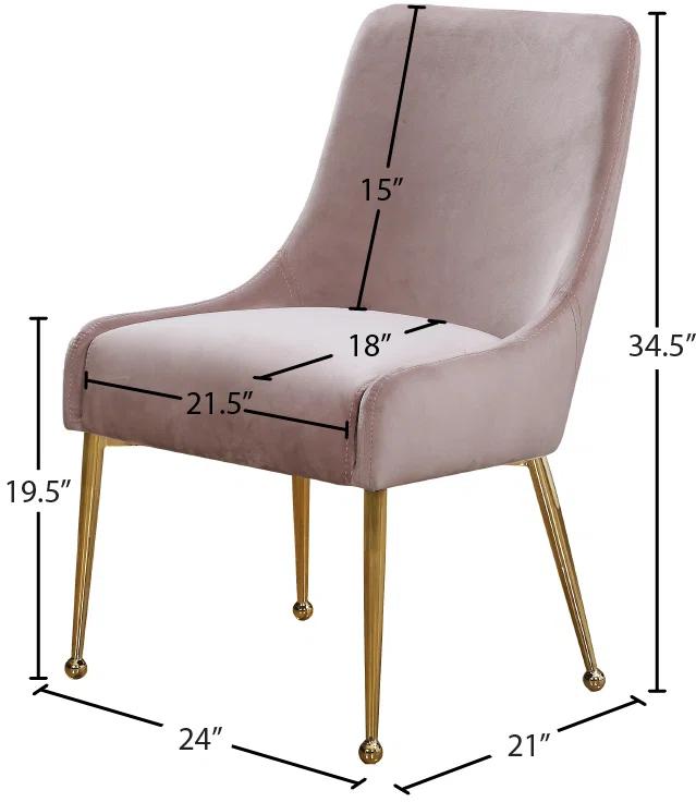 Rickyah 19.5'' H Velvet Upholstered Side Chair